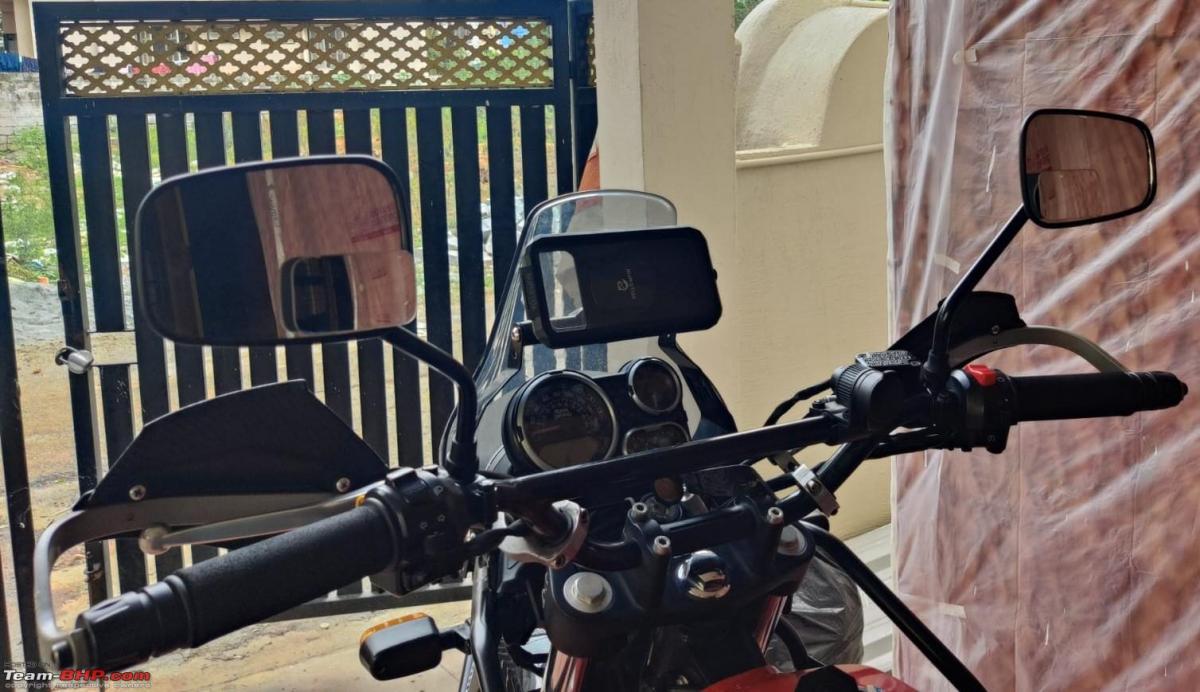 Installed blind sport mirrors on my 2022 Royal Enfield Himalayan TeamBHP